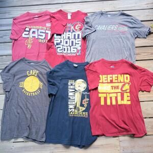 Cleveland Cavaliers Lot of 6 T Shirts Adult / Mens L Large NBA Brand